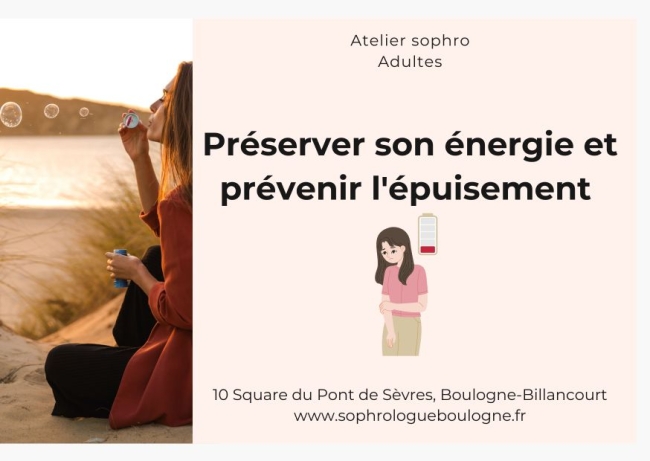 Atelier adulte - Préserver son énergie et prévenir l'épuisement professionnel