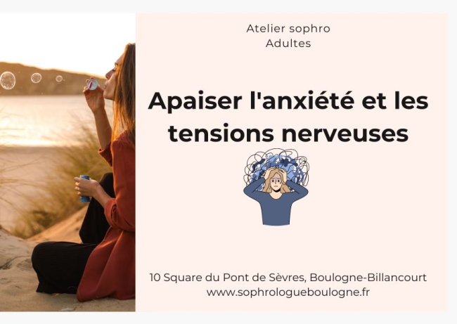 Atelier adulte - Apaiser l'anxiété et les tensions nerveuses